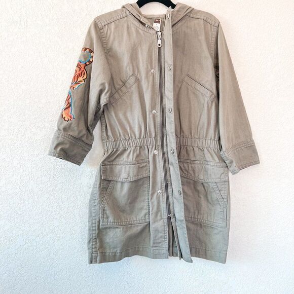 Tea Collection Utility Jacket with Tiger Patch, Size 6 - Picture 4 of 7